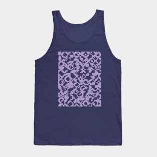 Electronic Musician Synthesizer Pattern Purple Tank Top